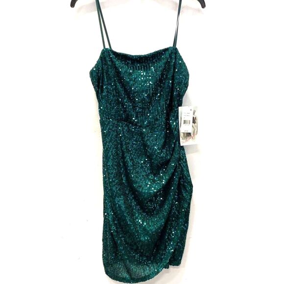 Honey and Rosie Green Sequined Dress - Size Large - NWT - Picture 2 of 6